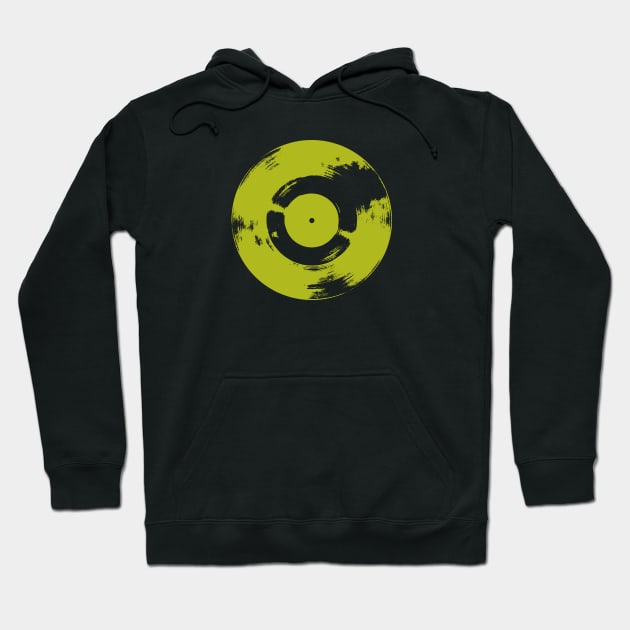 Retro Vinyl LP Record Graphic Hoodie by Spindriftdesigns